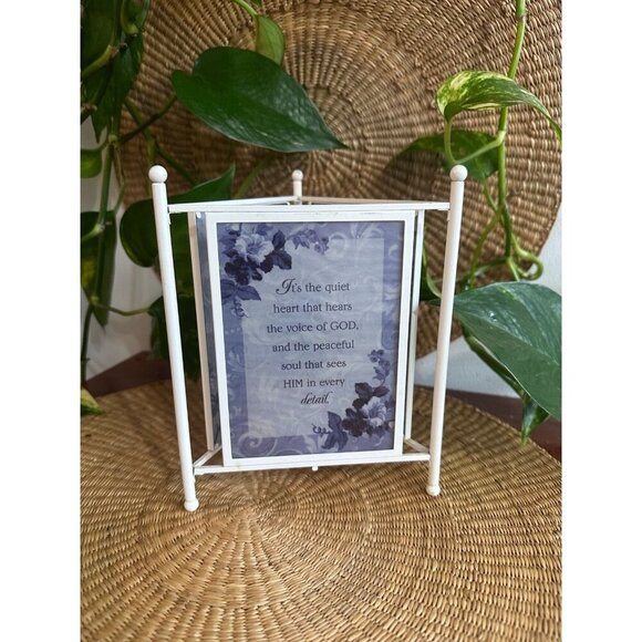 Tri-Panel Inspirational Quote Frame with Candle Holder – 10” - Picture 1 of 10